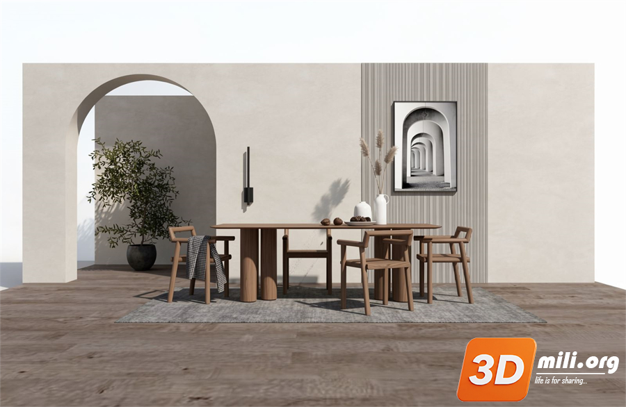Dining Table Set Skp Files